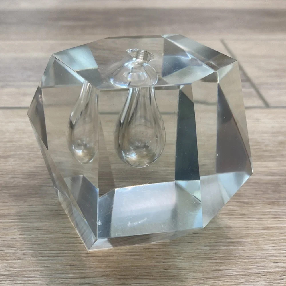 MCM Timo Sarpaneva Ittalia Finland Cristal‎ Block Bud Vase